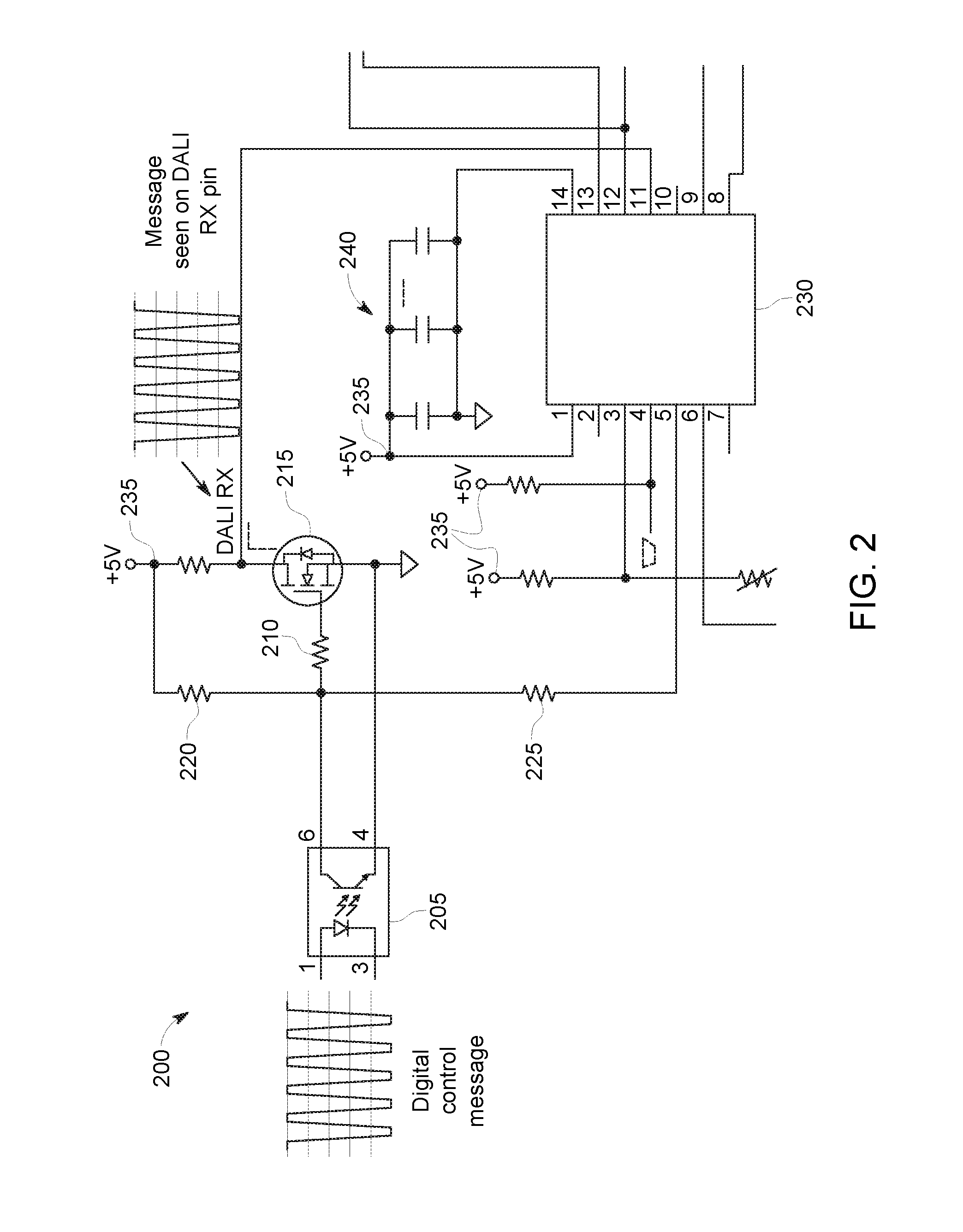 Method and system for lighting interface messaging with reduced power consumption