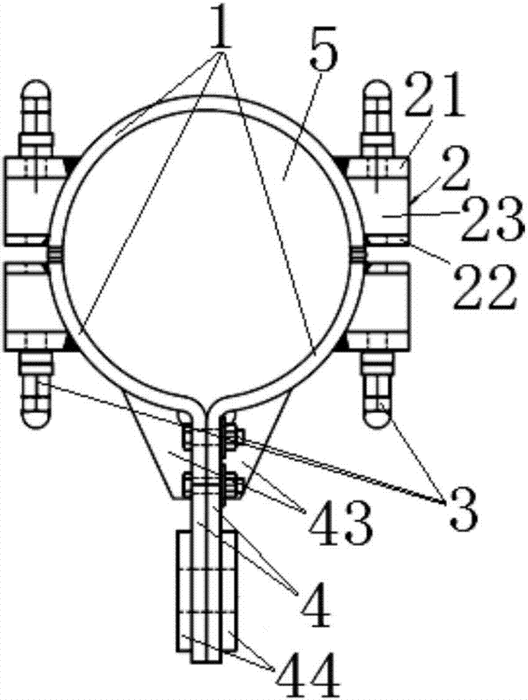 All-welded cable clamp