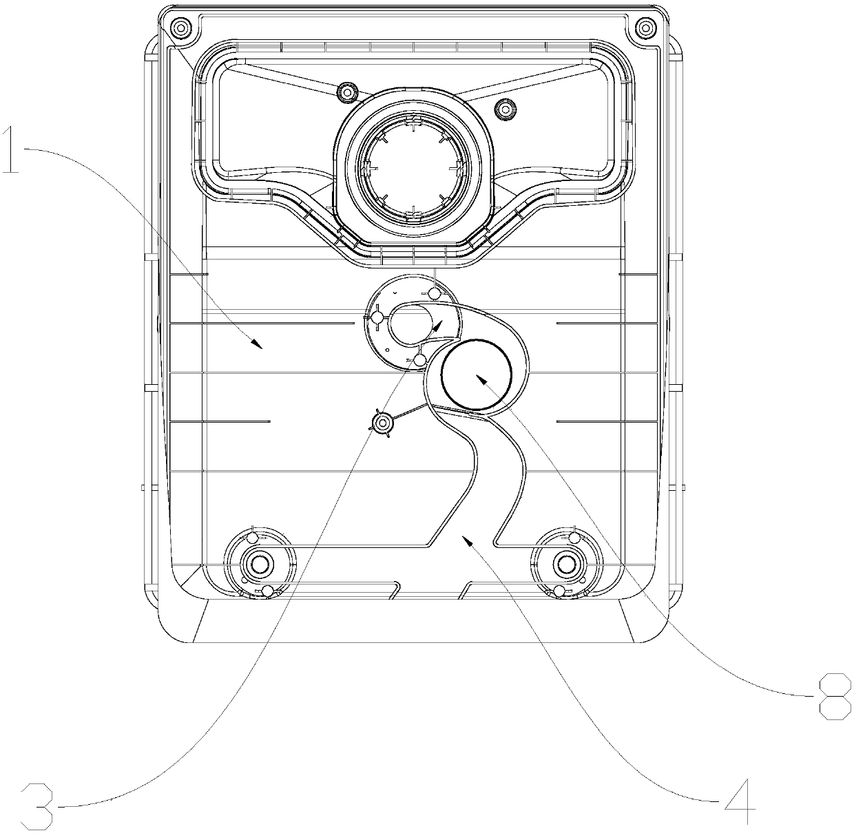 Water supply device for shoe washing machine and shoe washing machine