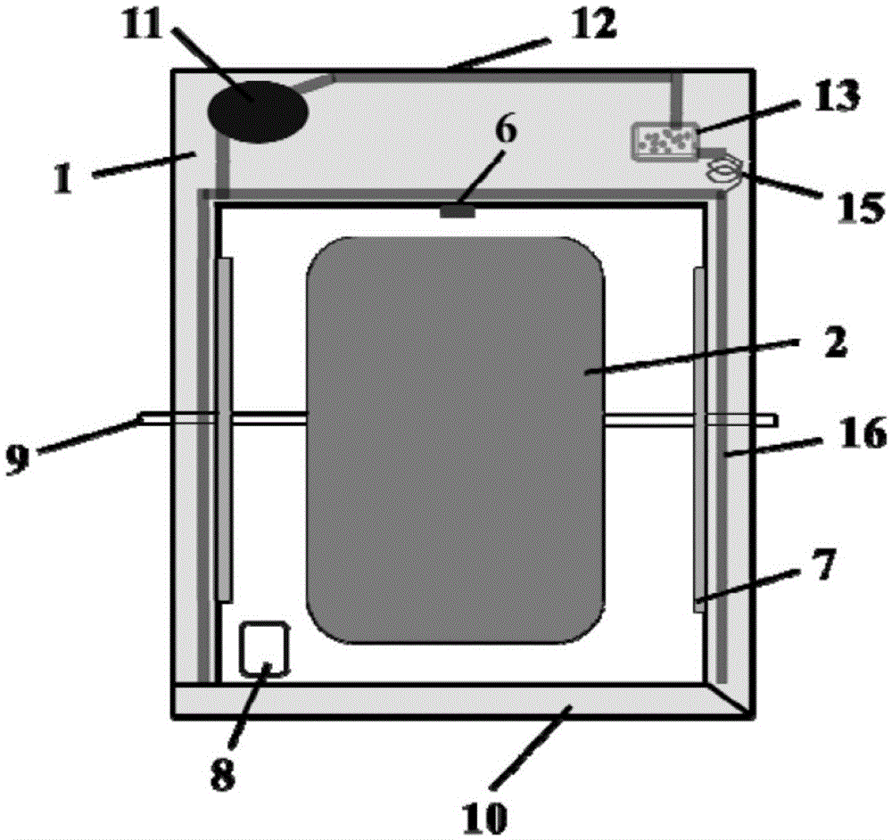 Smog chamber with adjustable vertical temperature gradient and working method thereof