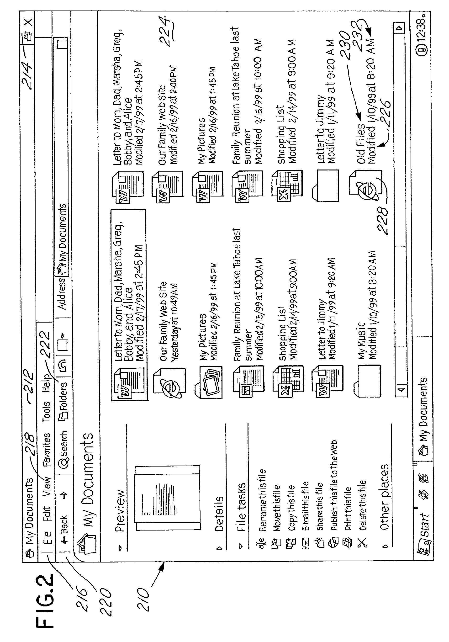 Displaying graphical information and user selected properties on a computer interface