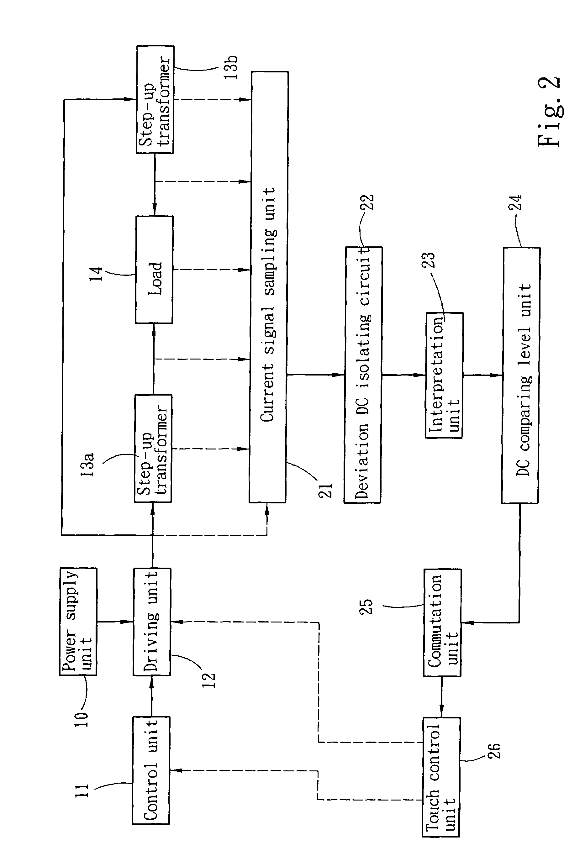 Arc discharge protection apparatus operating in current detection mode