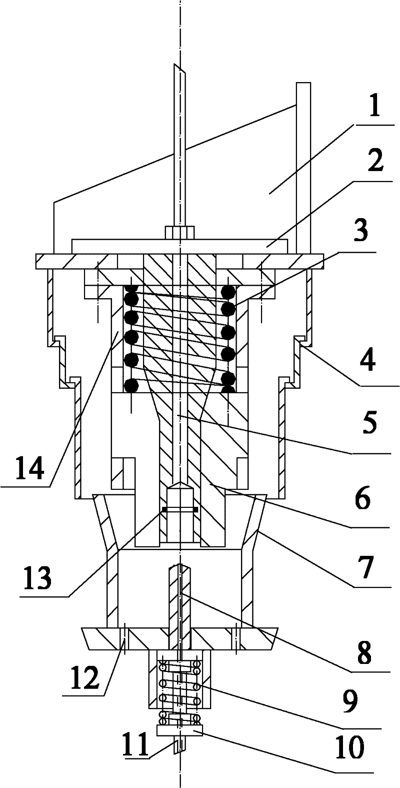 Automatic centering argon blowing device connector