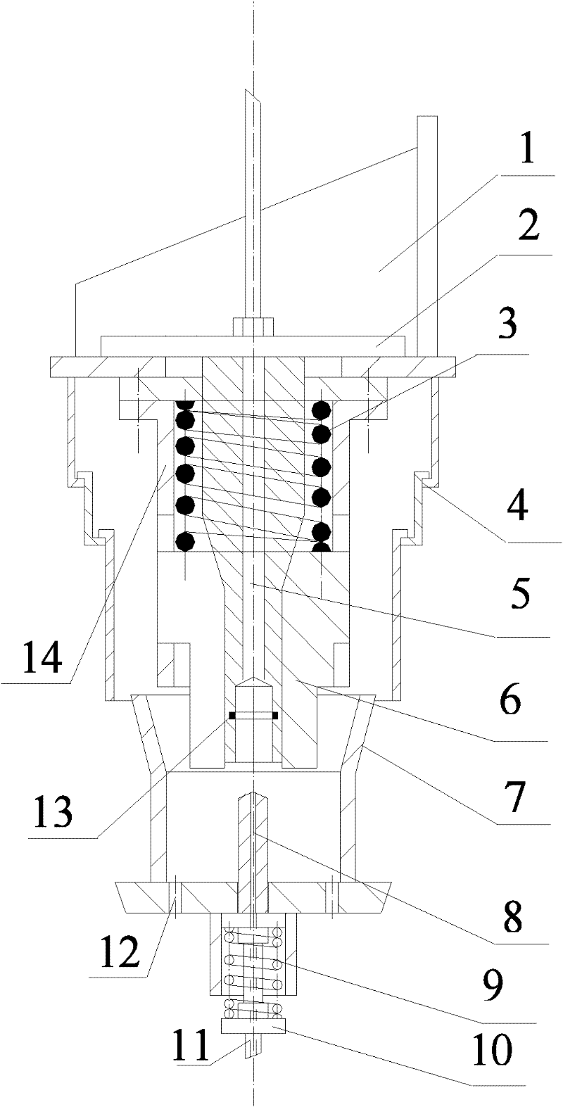 Automatic centering argon blowing device connector