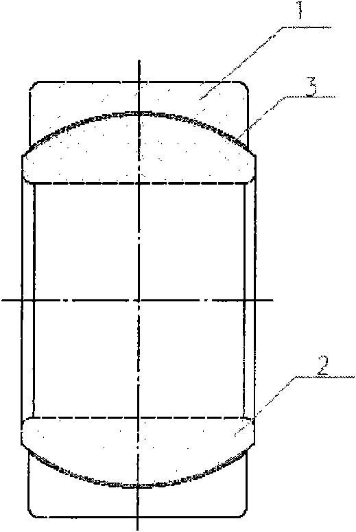 Single-slot self-lubricating oscillating bearing with outer ring provided with composite lining plates and manufacturing method thereof