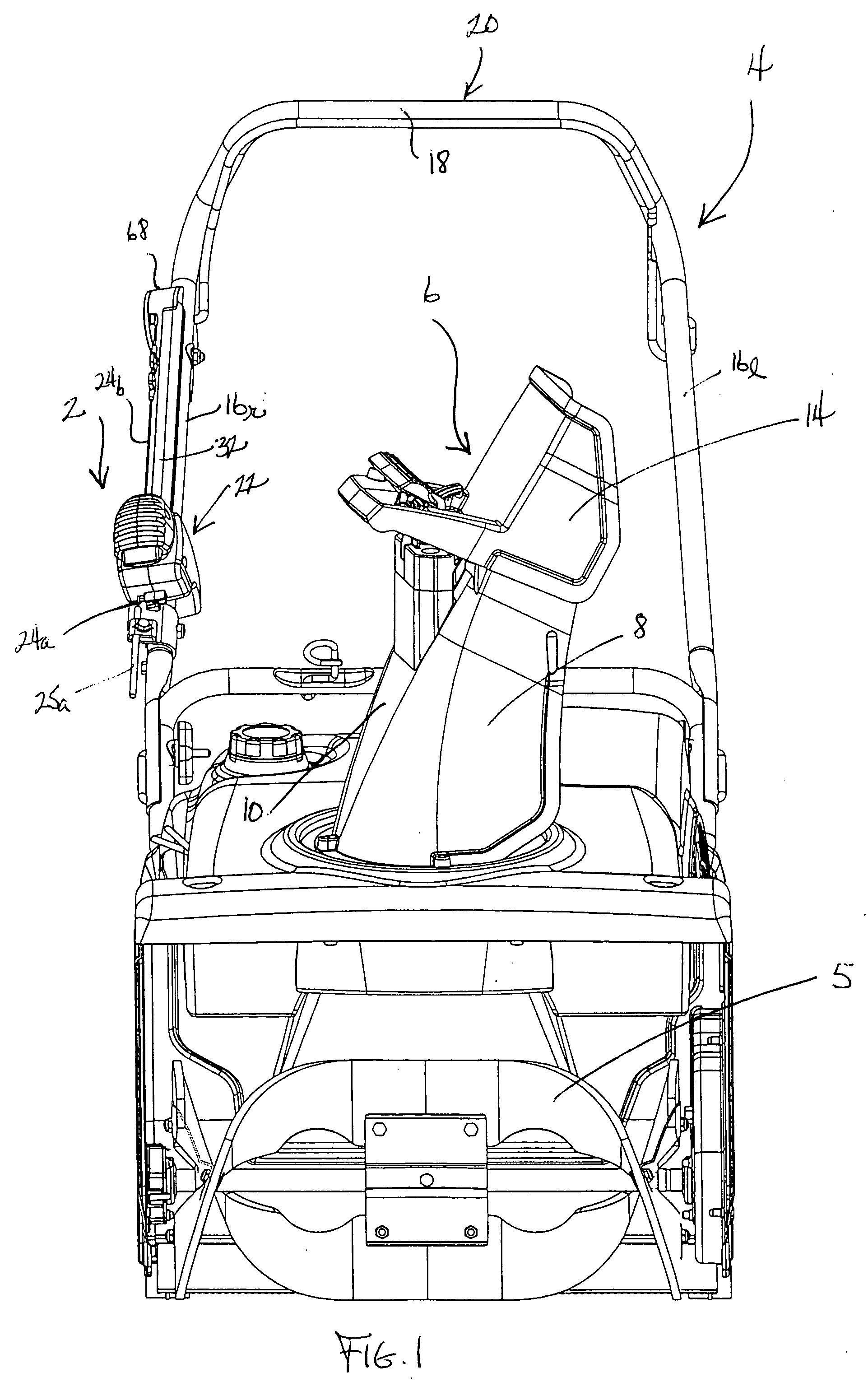 Snowthrower chute control