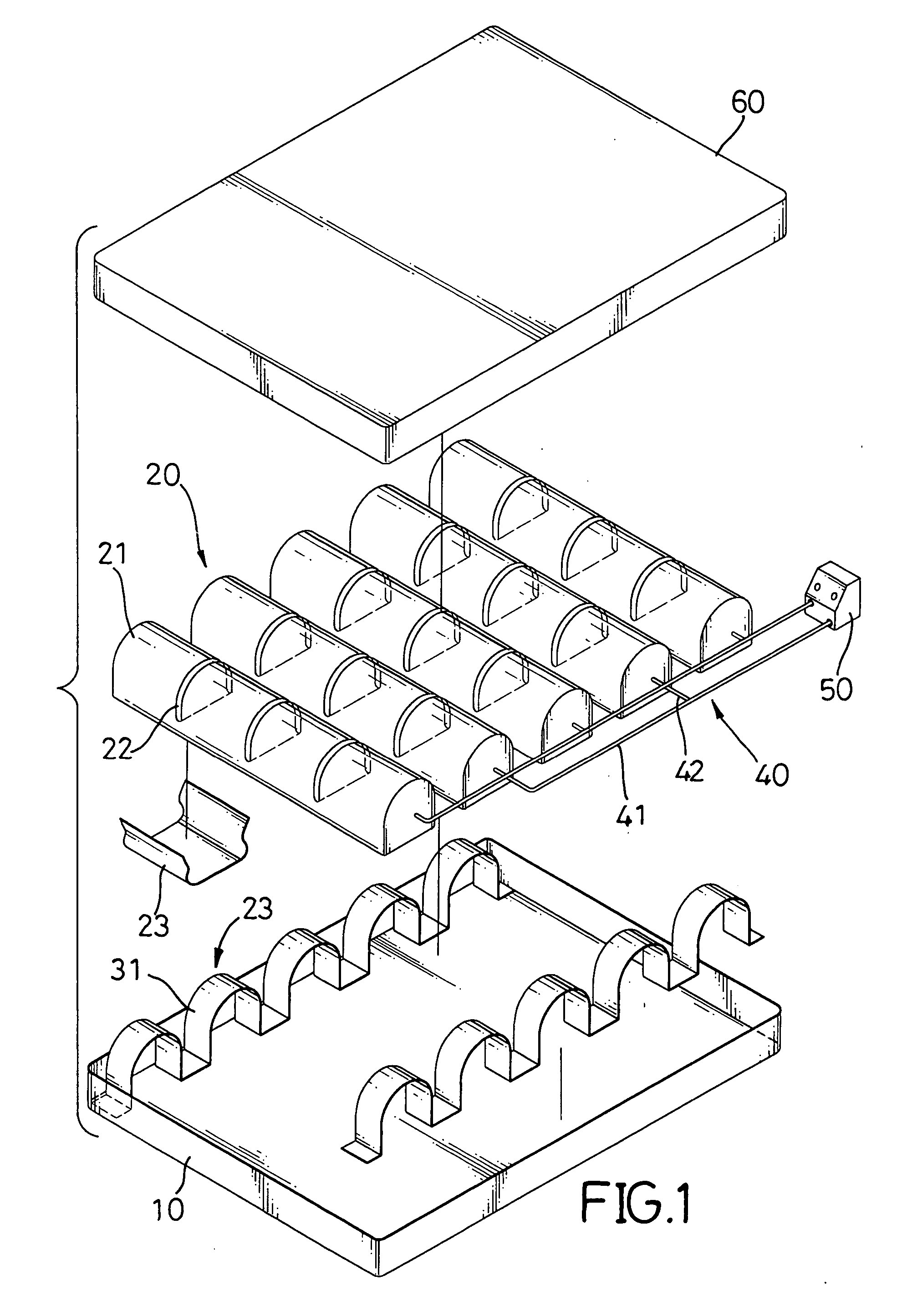 Air cushion with selectively deflated chambers