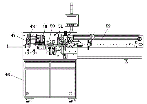 Automatic winding displacement fixed length cutting machine