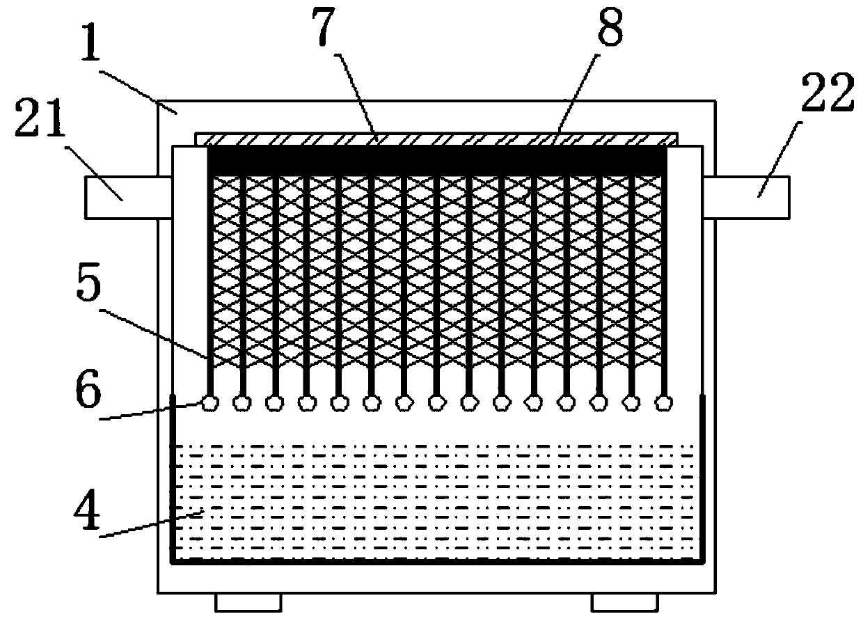 Gradual falling type gas multilayer dust filtering device