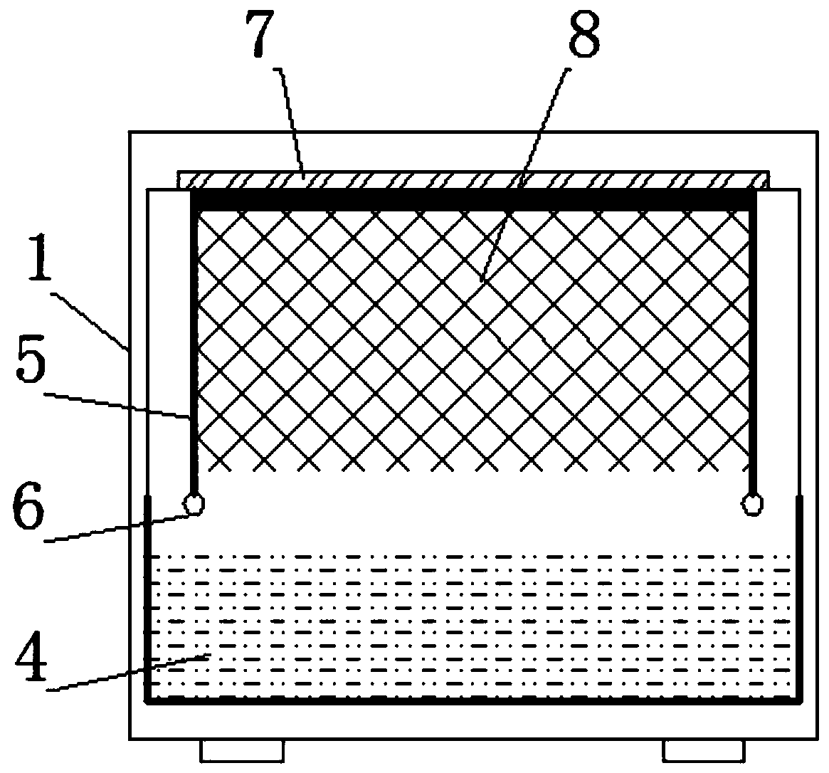 Gradual falling type gas multilayer dust filtering device