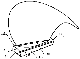 Combined continuous fiber reinforced composite blade propeller for ships