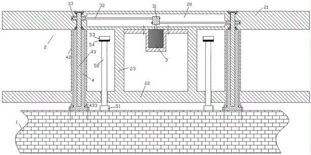 Municipal bridge with guardrail capable of ascending and descending