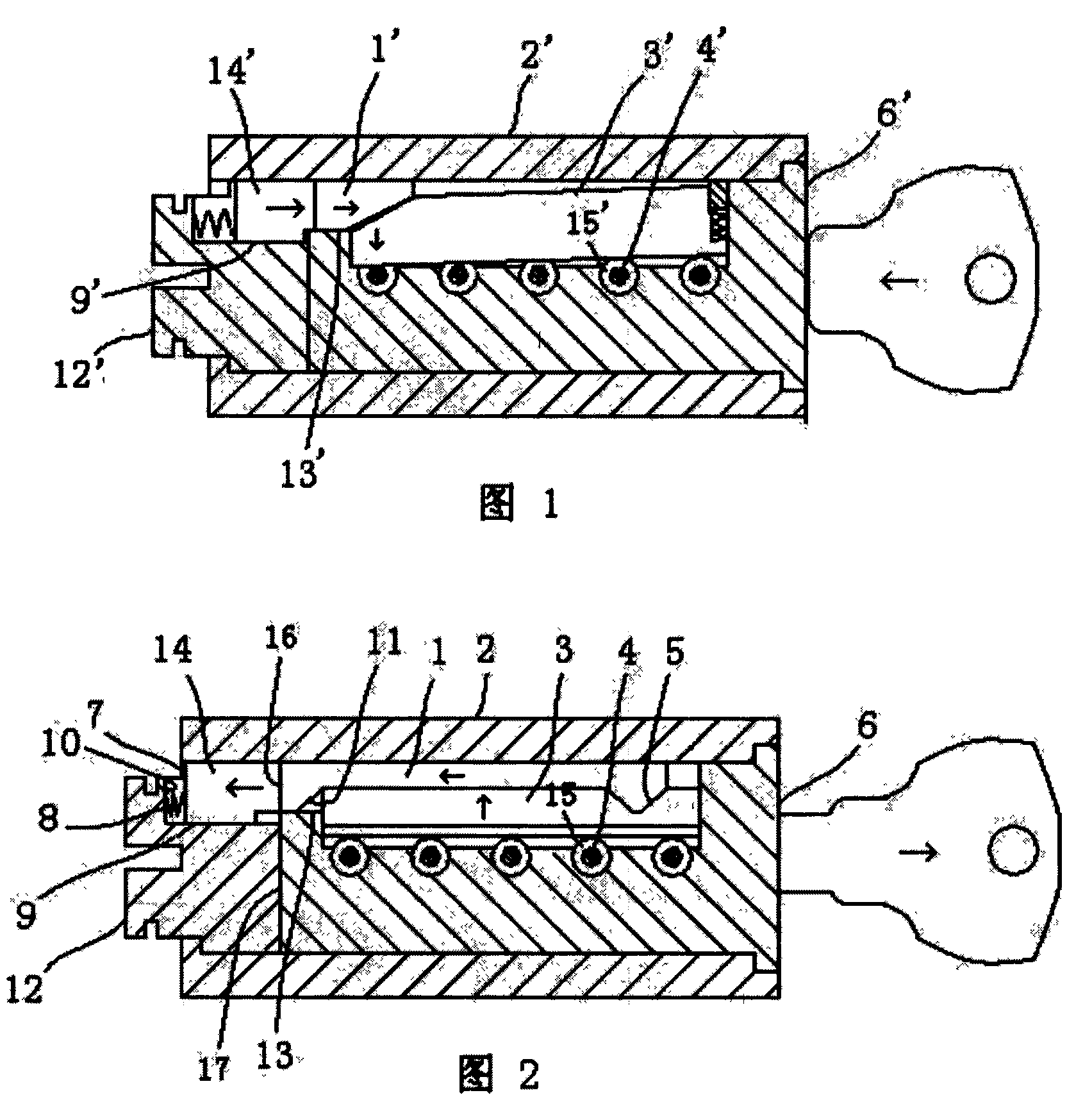 Lock core on-off structure with racing lock core