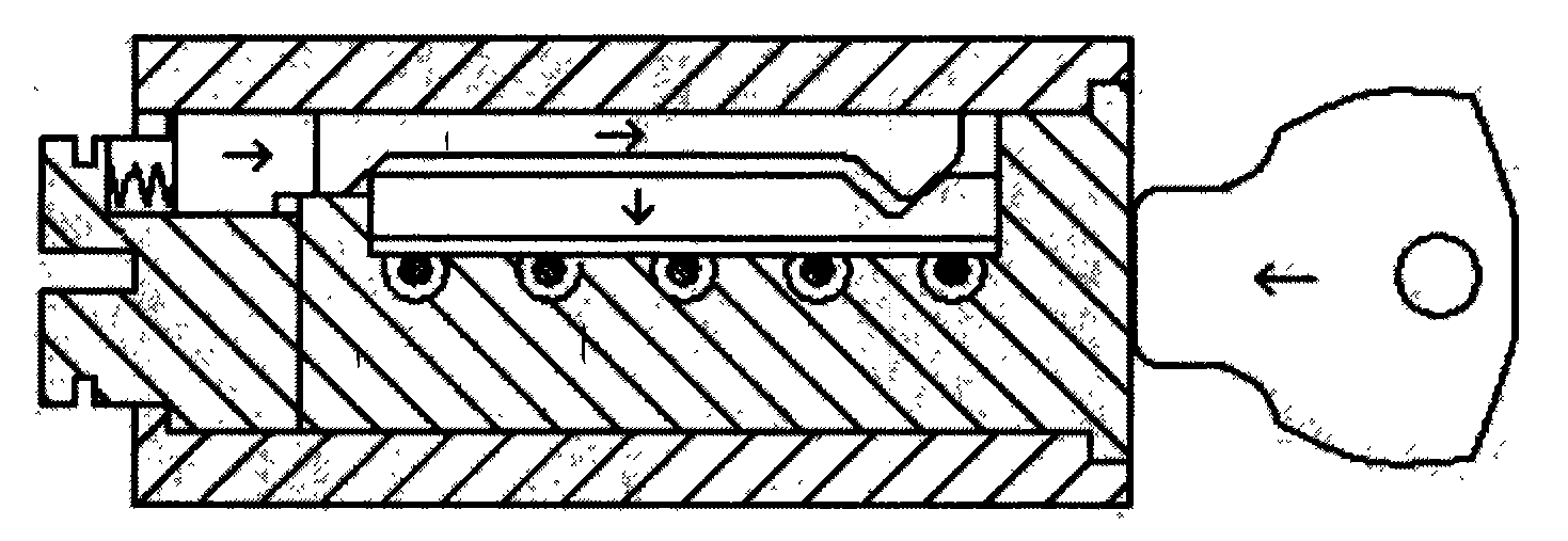 Lock core on-off structure with racing lock core