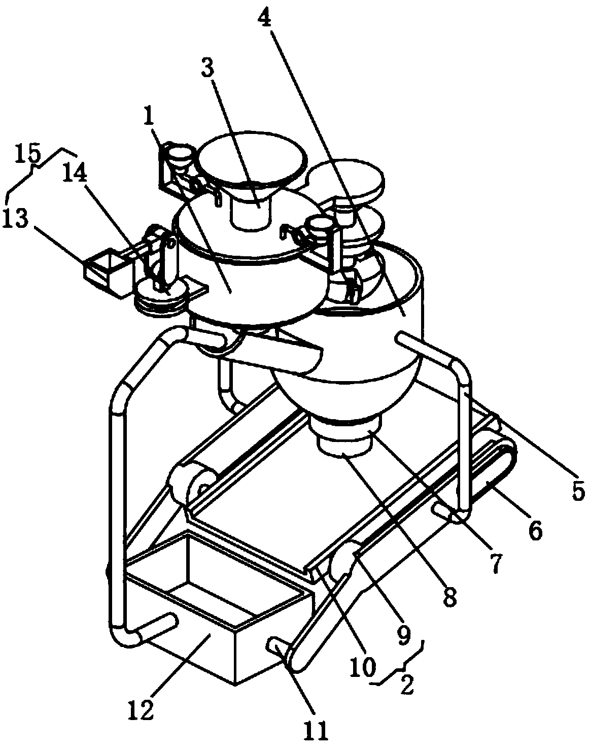 Carbon black grinding device for single-component polyurethane preparation