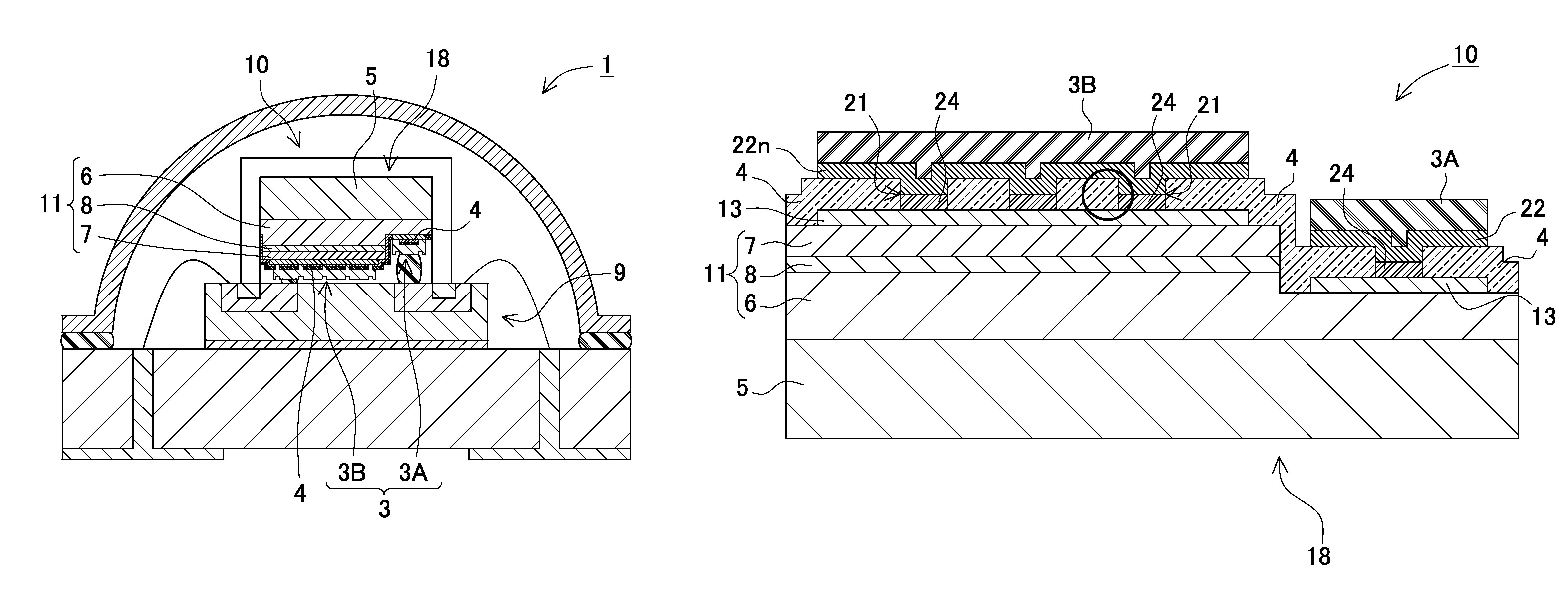 Semiconductor light emitting device including metal reflecting layer