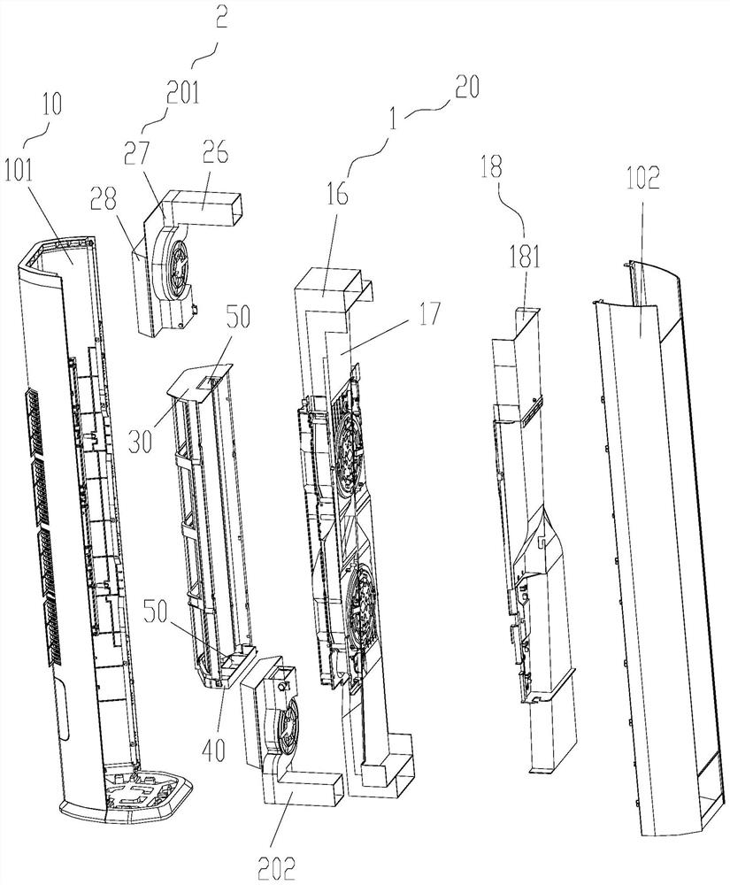 Air outlet device and air conditioner with same