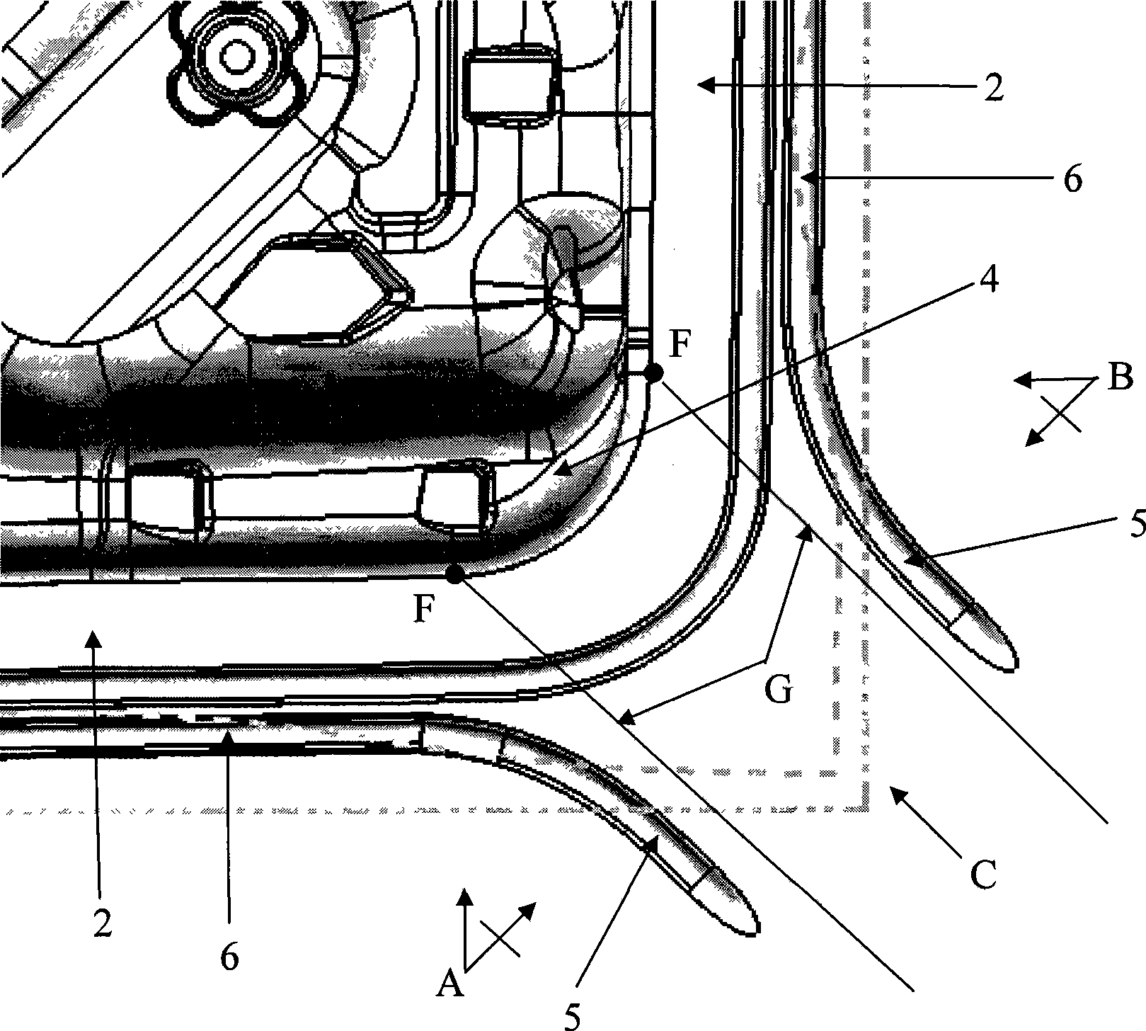 Additional method of draw-bead technique for corner part of external covering of vehicle