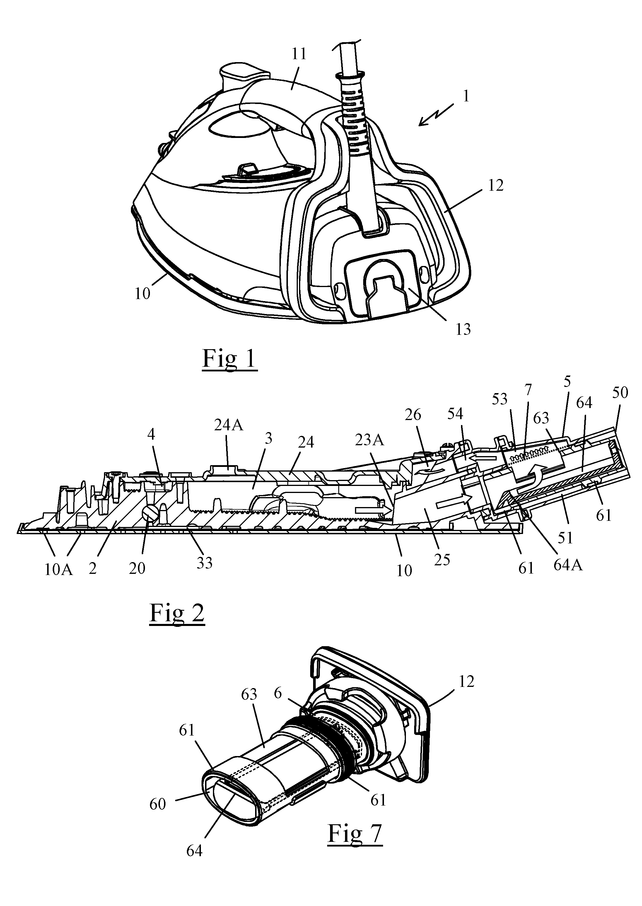 Household Electrical Ironing Appliance Comprising a Filter Designed to Retain Lime Scale Particles Transported by the Steam