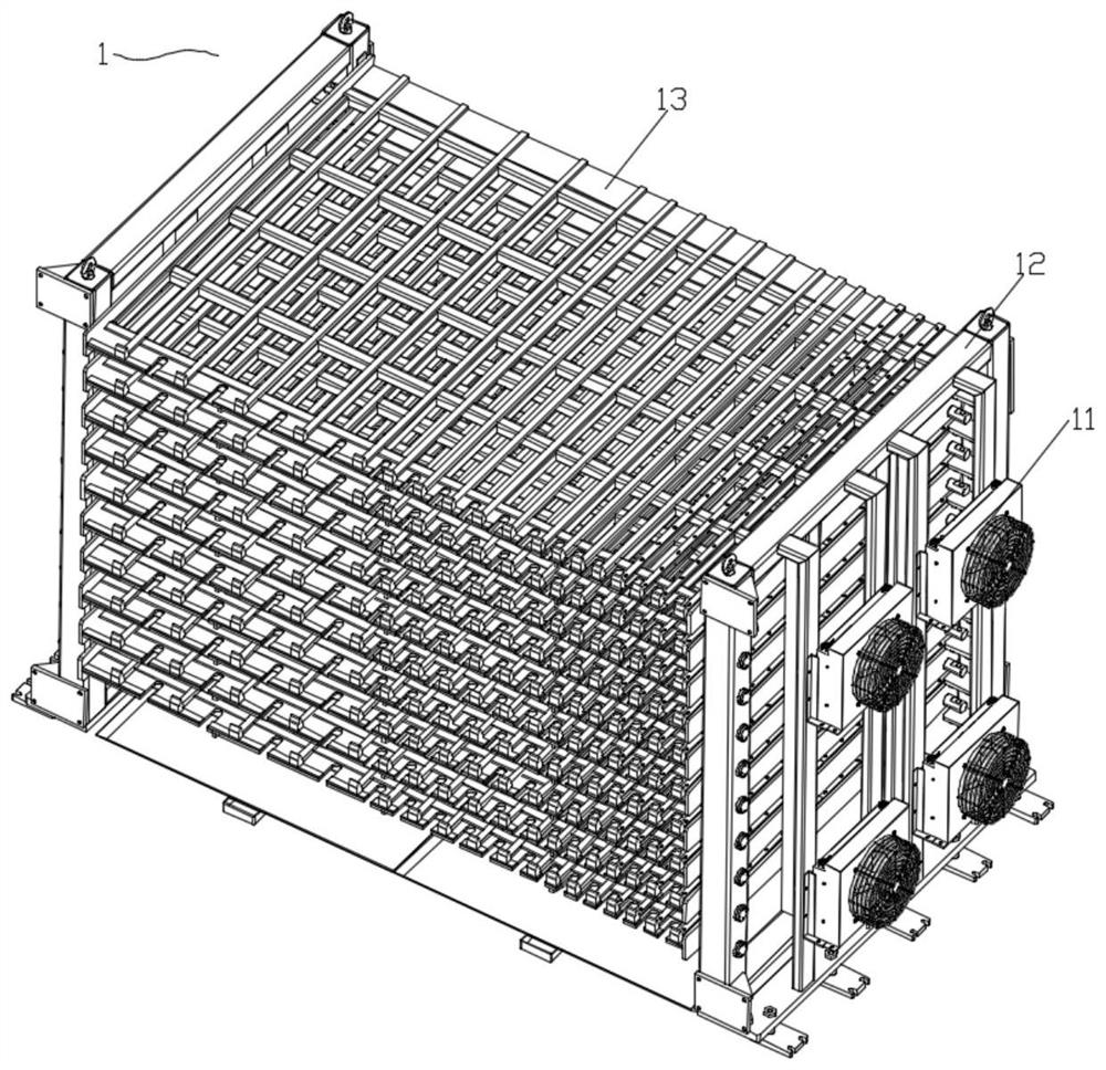 Full-automatic buffering feeding and discharging device for header long pipe and bent pipe