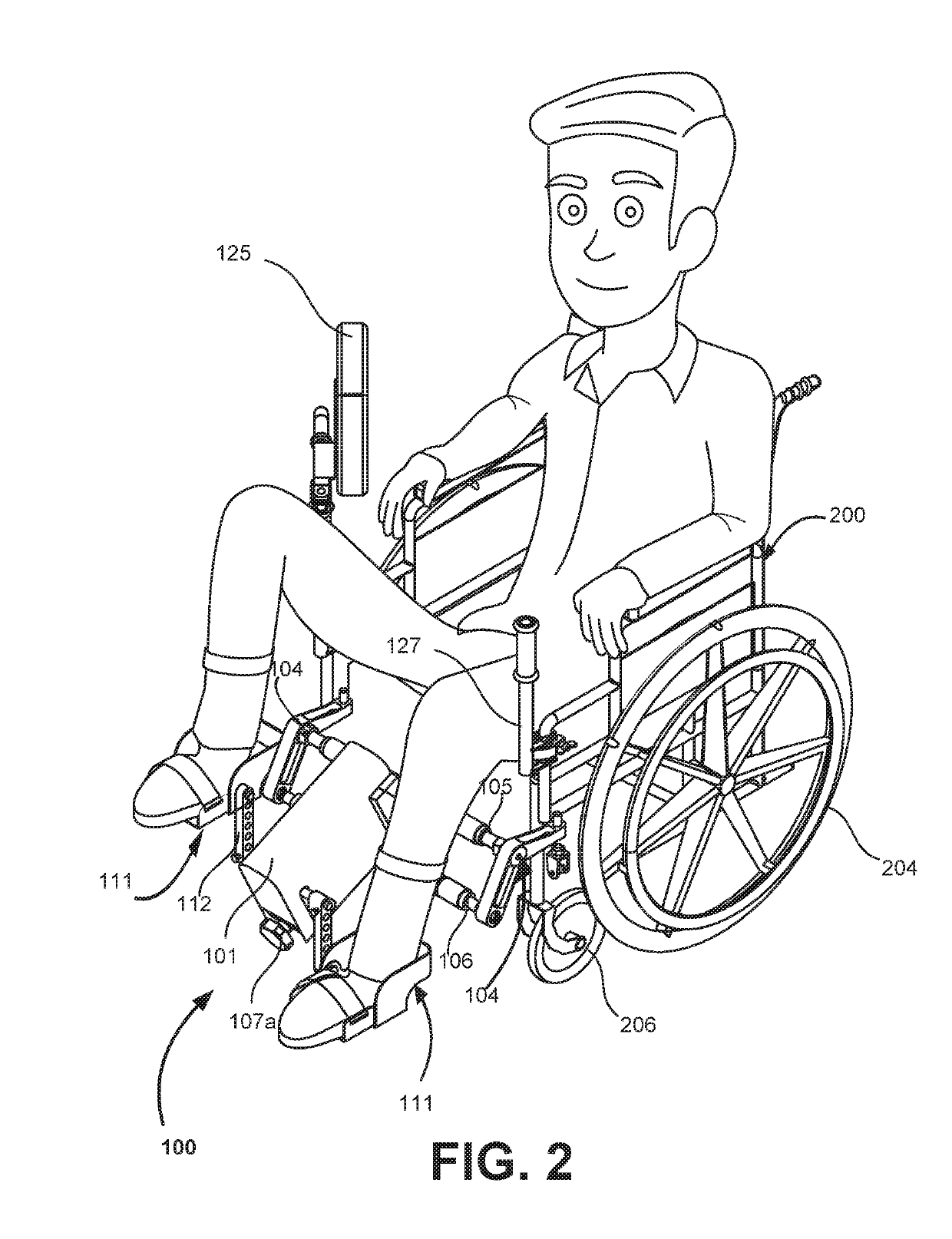 Simulator system and method for exercising lower limbs of a user seated on a wheelchair or like vehicular system