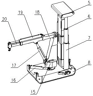 Roadway advanced self-moving type supporting hoisting machine