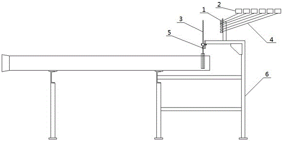 An automatic counting device for multi-diameter tubes used in a centrifugal casting tube production line