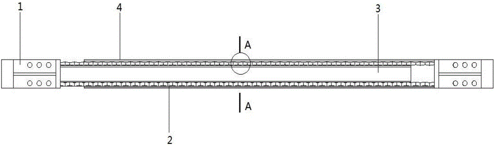 Sleeve buckling inducing support with variable-angle four-crease-type inducing units
