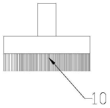 Round steel reducing and oil brushing mechanism, round steel reducing device and using method of round steel reducing device