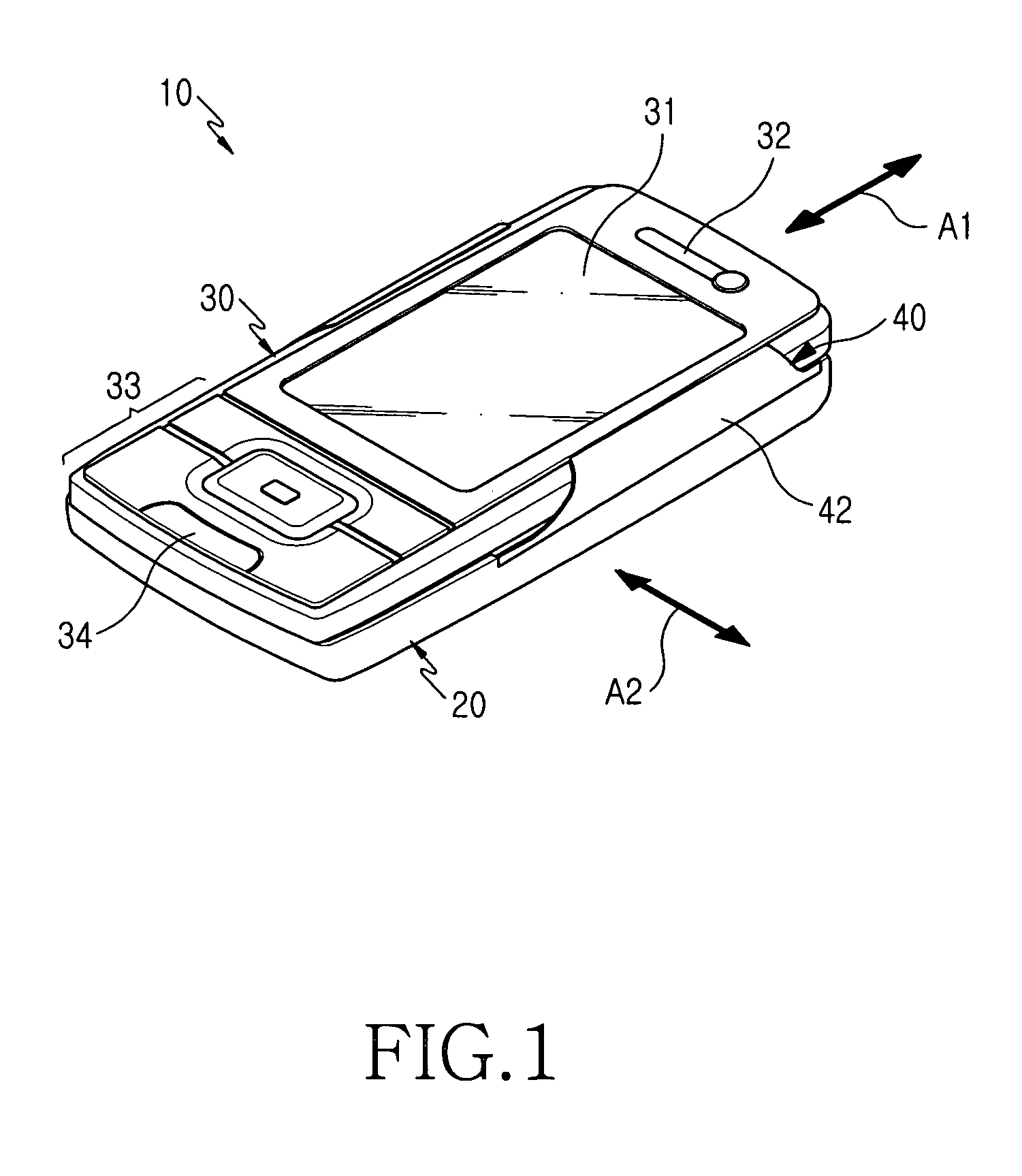 Double sliding-type portable communication apparatus