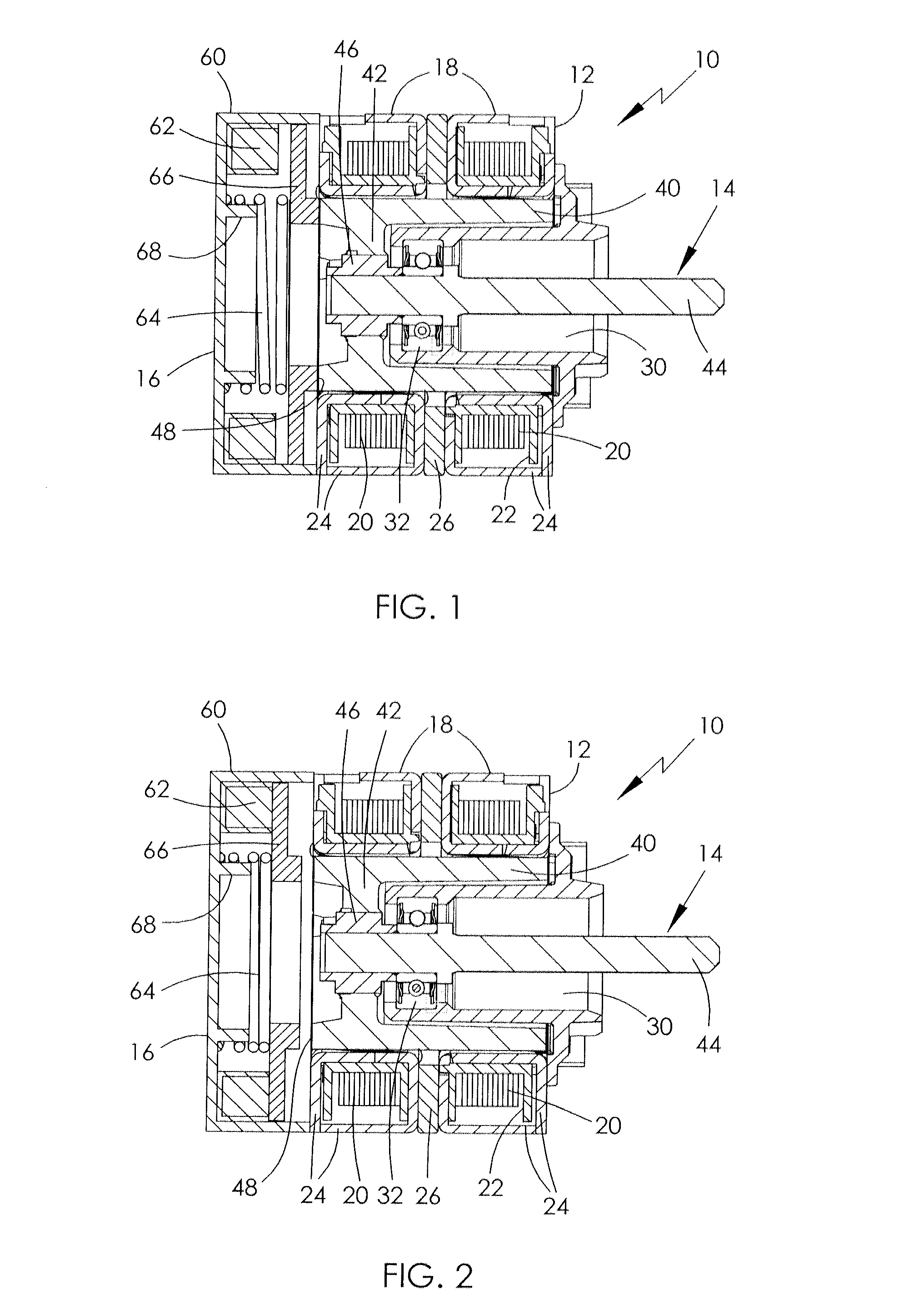 Stepper motor with integrated brake and drive circuit