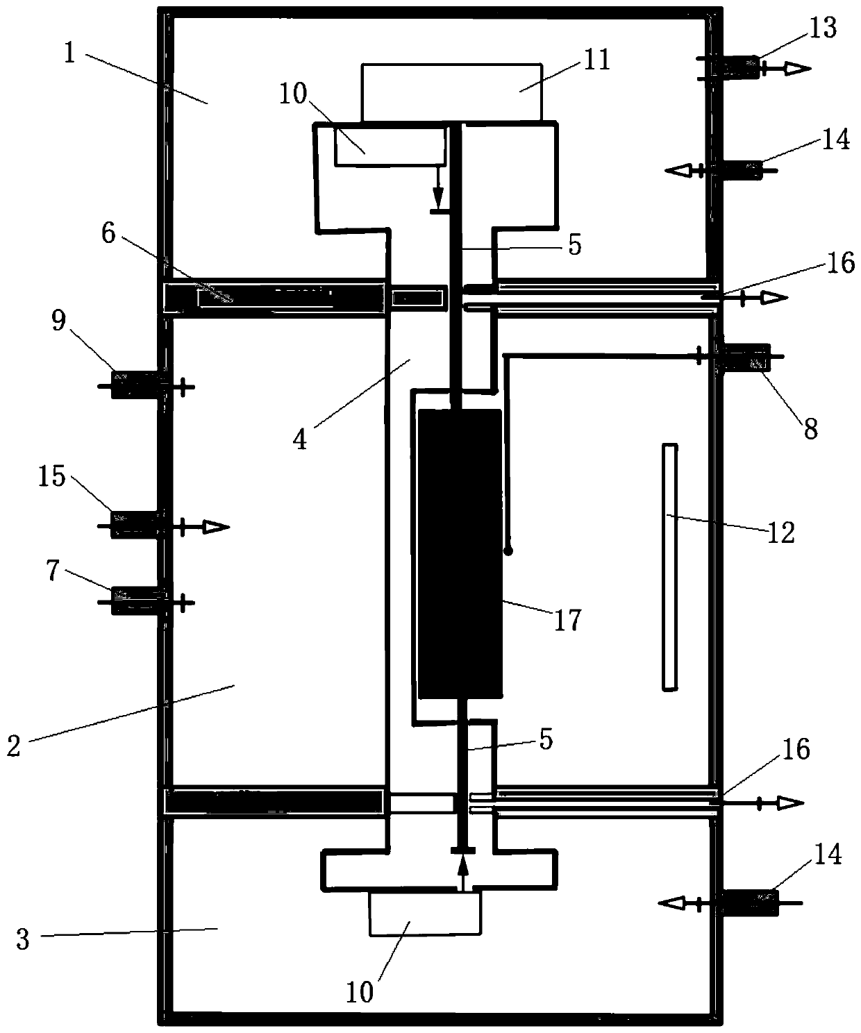 Method for testing wet expansion coefficient of composite material under dehumidification condition