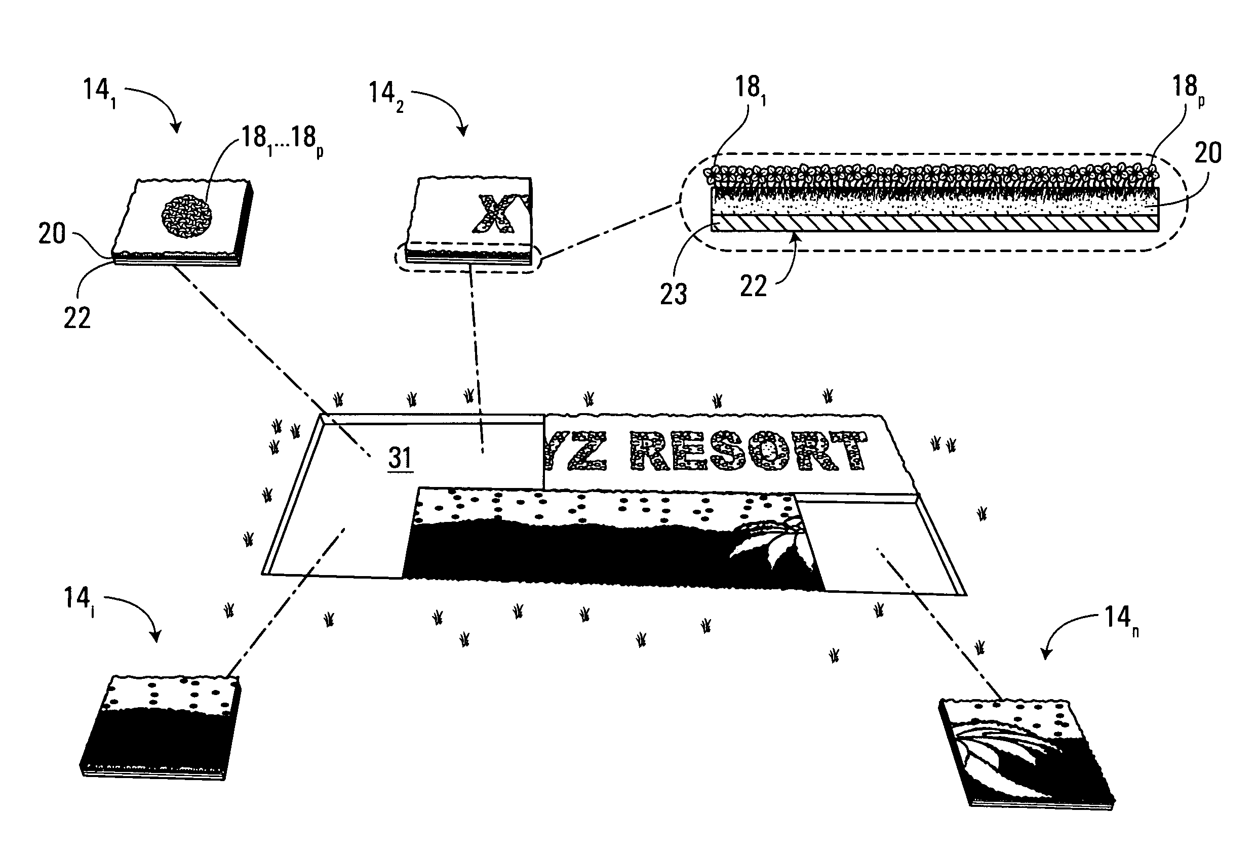 Floral arrangement rendering an image and applications thereof