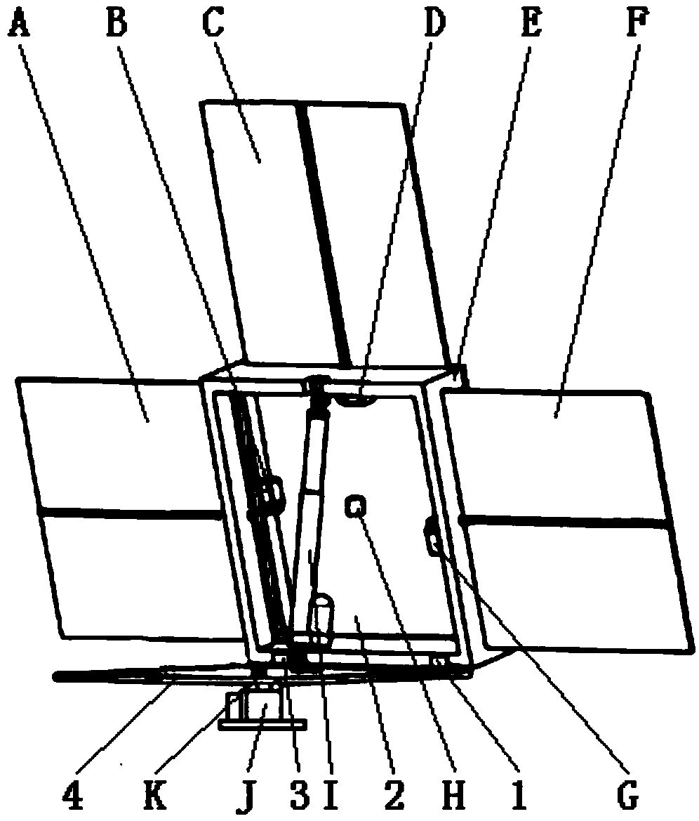 A vehicle-mounted solar panel folding light-following power generation device