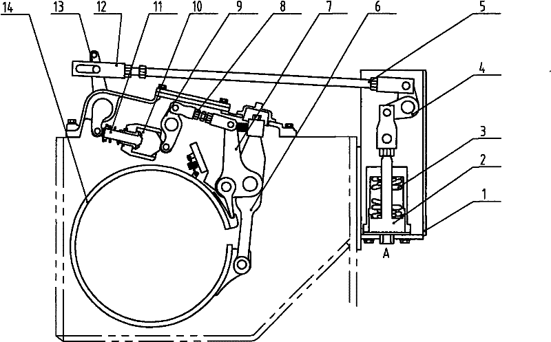 Normally closed braking mechanism for crawler type traveling machine