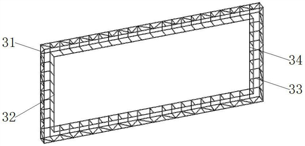 A middle-buried rubber waterstop fixing method and steel skeleton structure