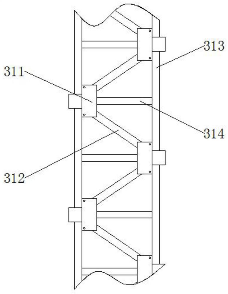 A middle-buried rubber waterstop fixing method and steel skeleton structure