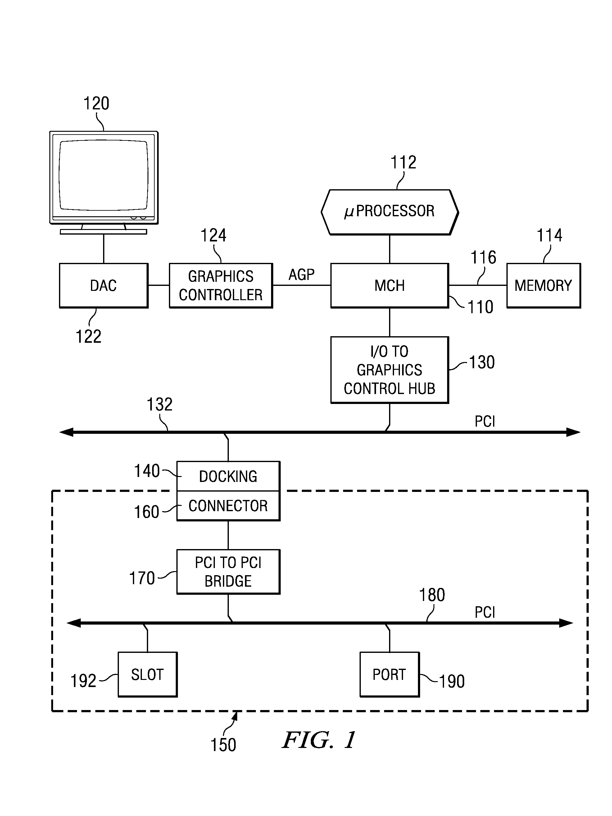 System, method, and device for accelerated graphics port linking