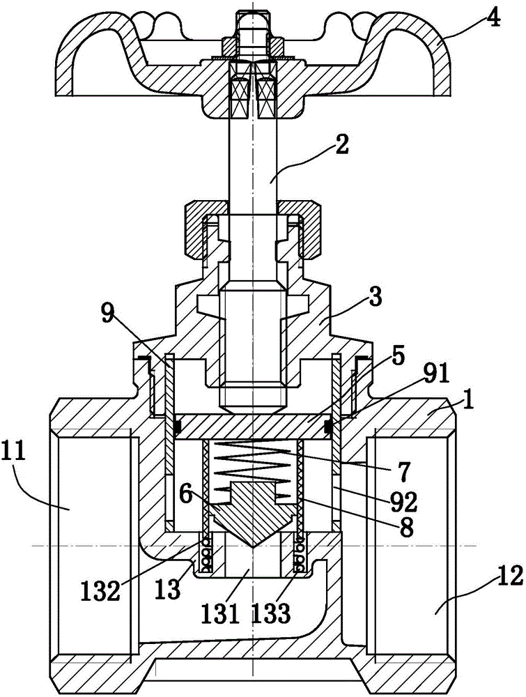 Improved-type adjustment valve with self-sealing function