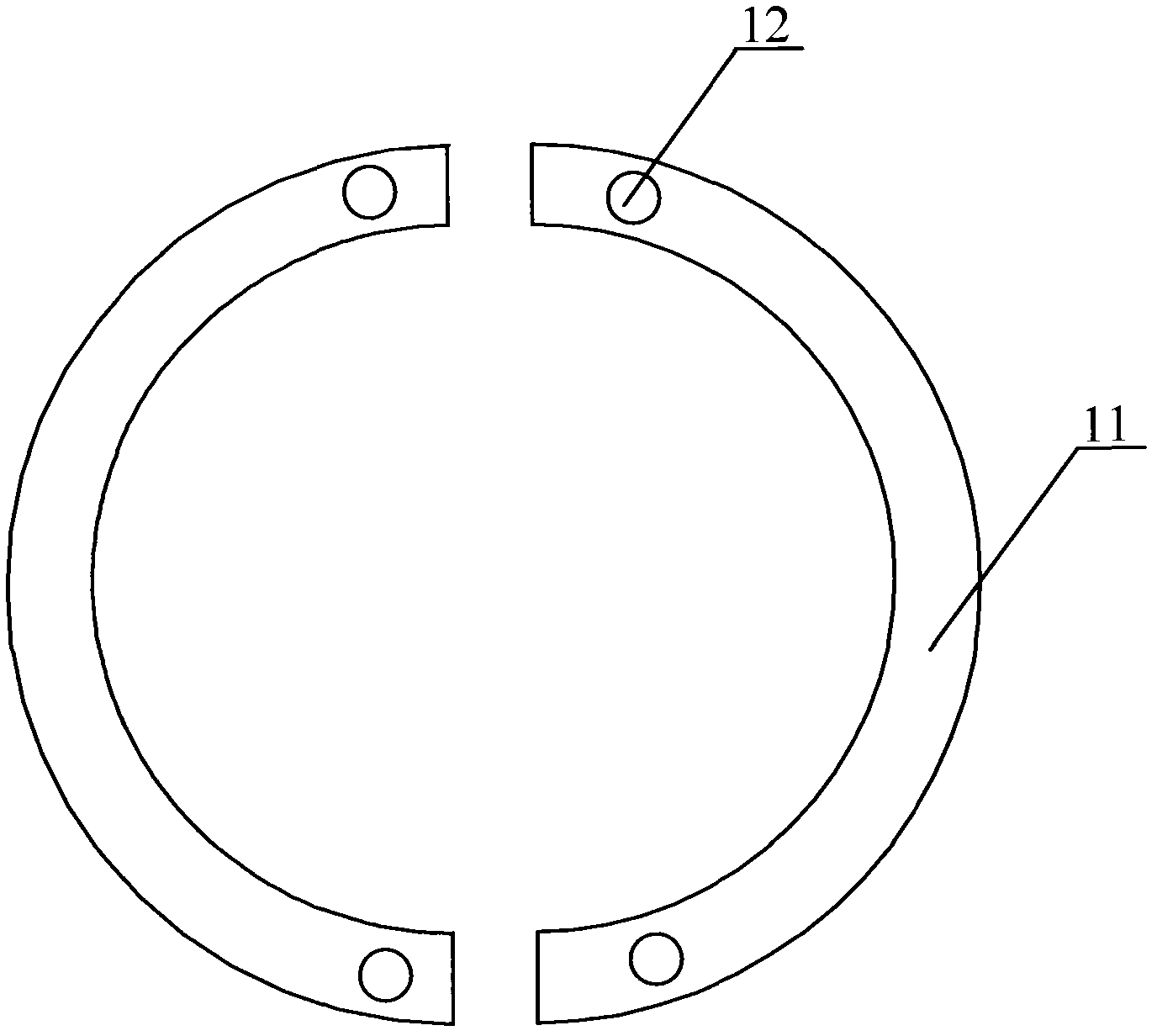 Floating unloading type device for loosening blade on main shaft