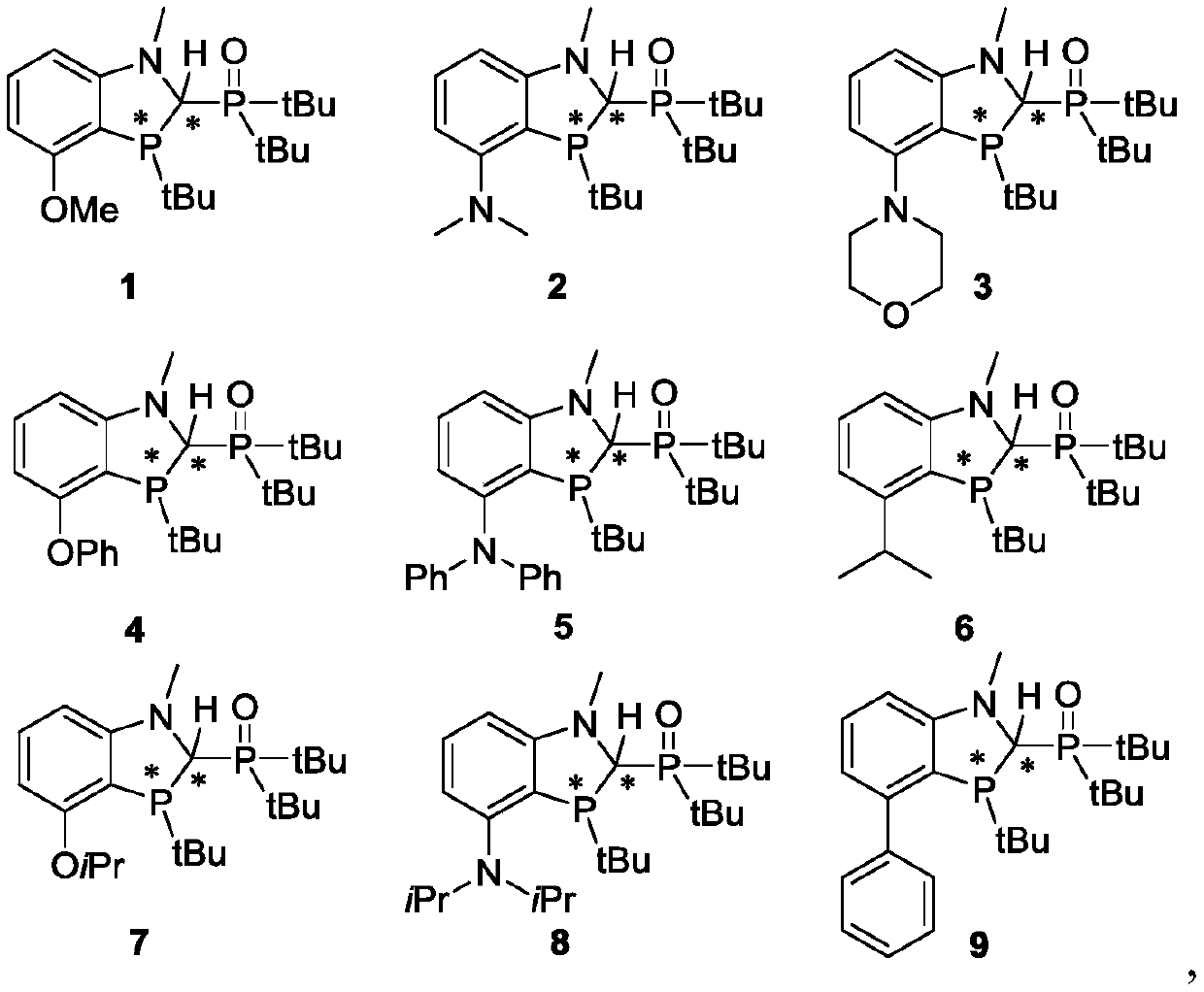 Benzozaphosphorophosphine oxygen ligand and its complex, preparation method and application