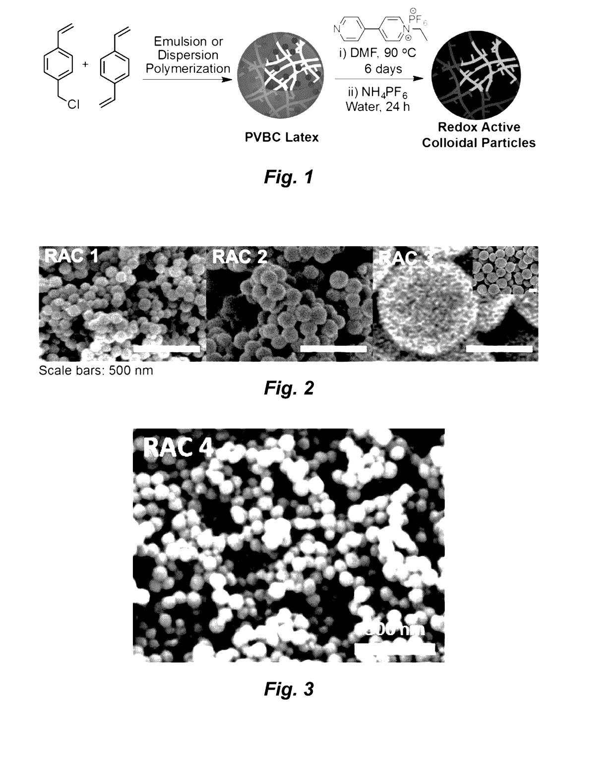 Redox active colloidal particles for flow batteries