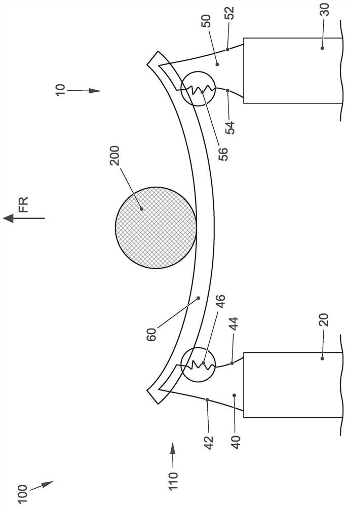 Vehicle load induction system for introducing loads against the direction of travel of the vehicle