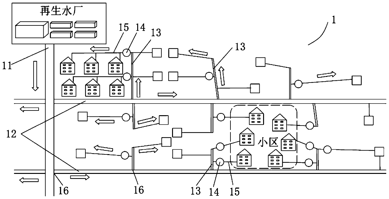 Recycled water pipe network misconnection identification method