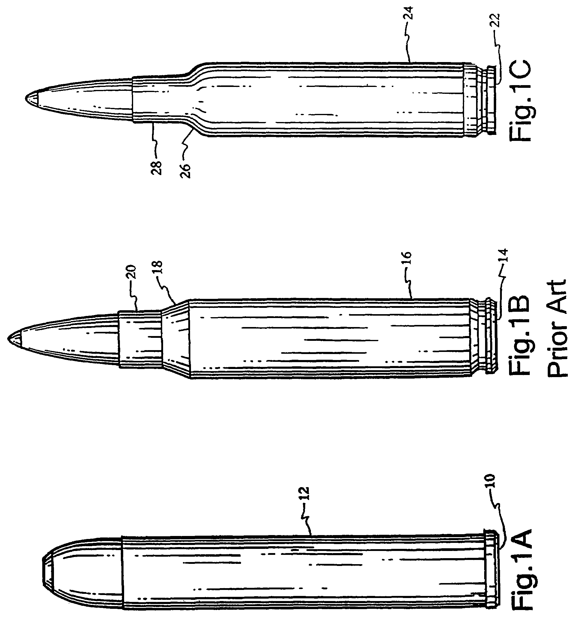 Firearm cartridge and case-less chamber