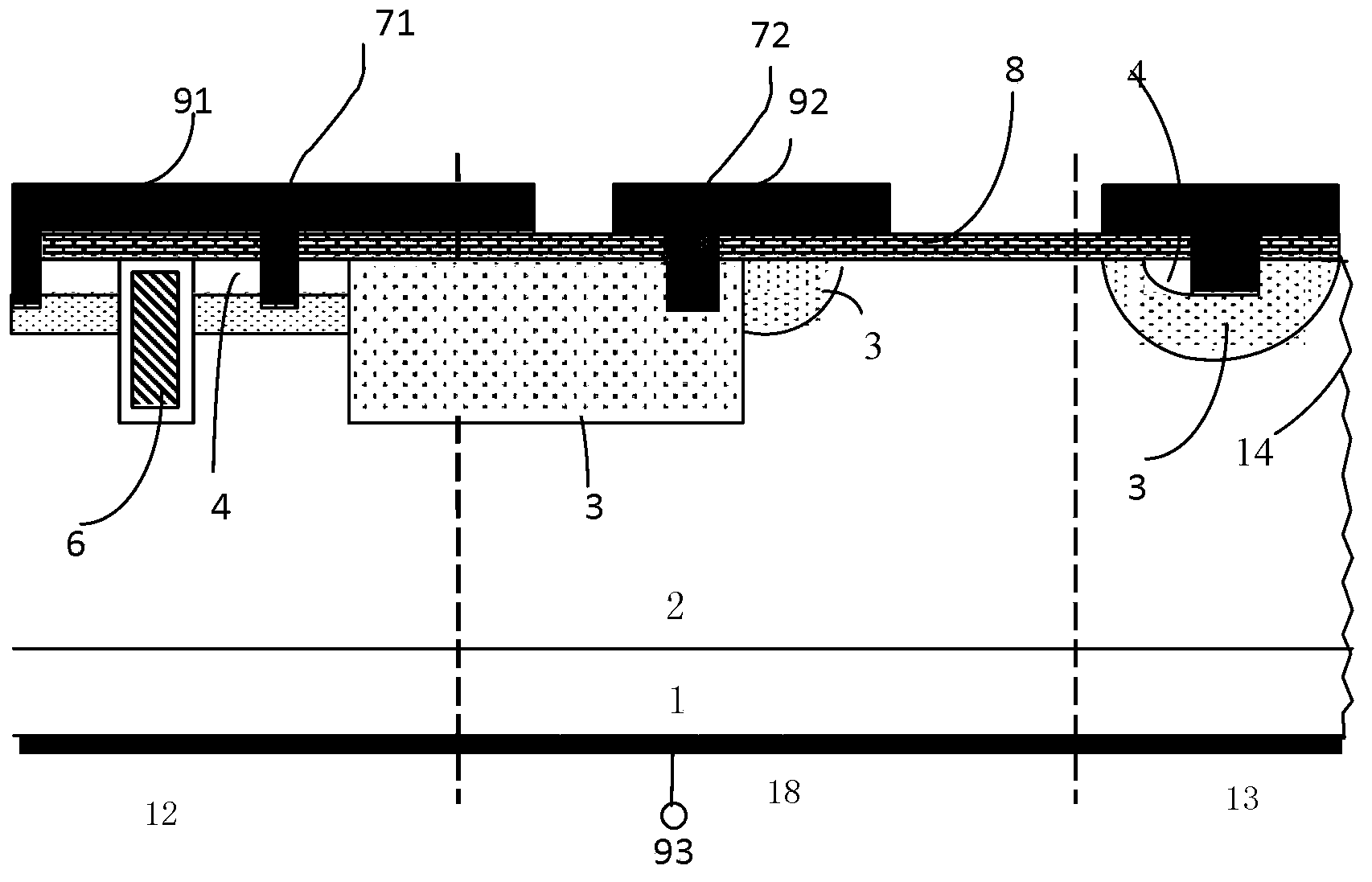 Groove MOSFET with terminal voltage-withstanding structure and manufacturing method of groove MOSFET