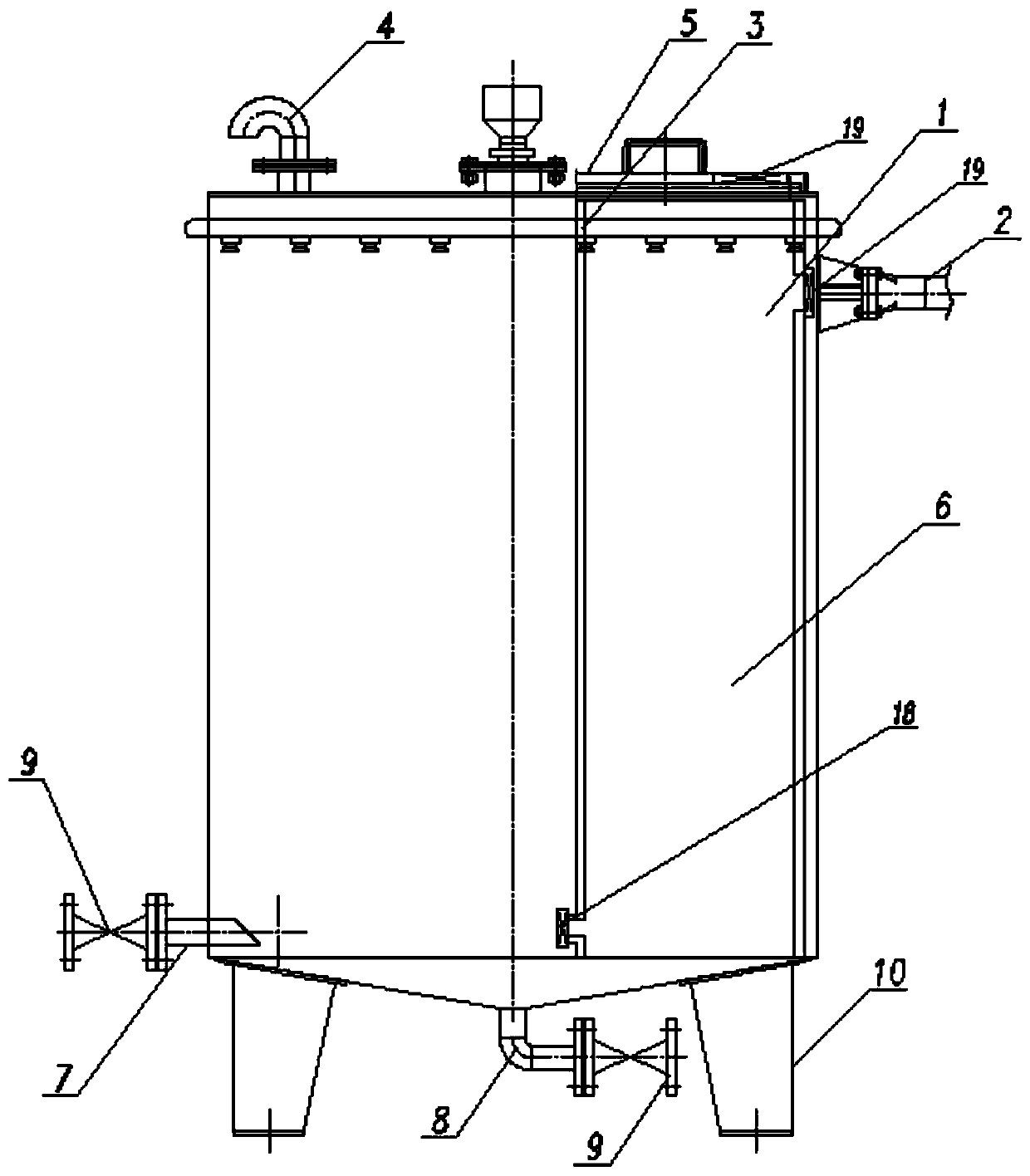 An outdoor liquid storage tank
