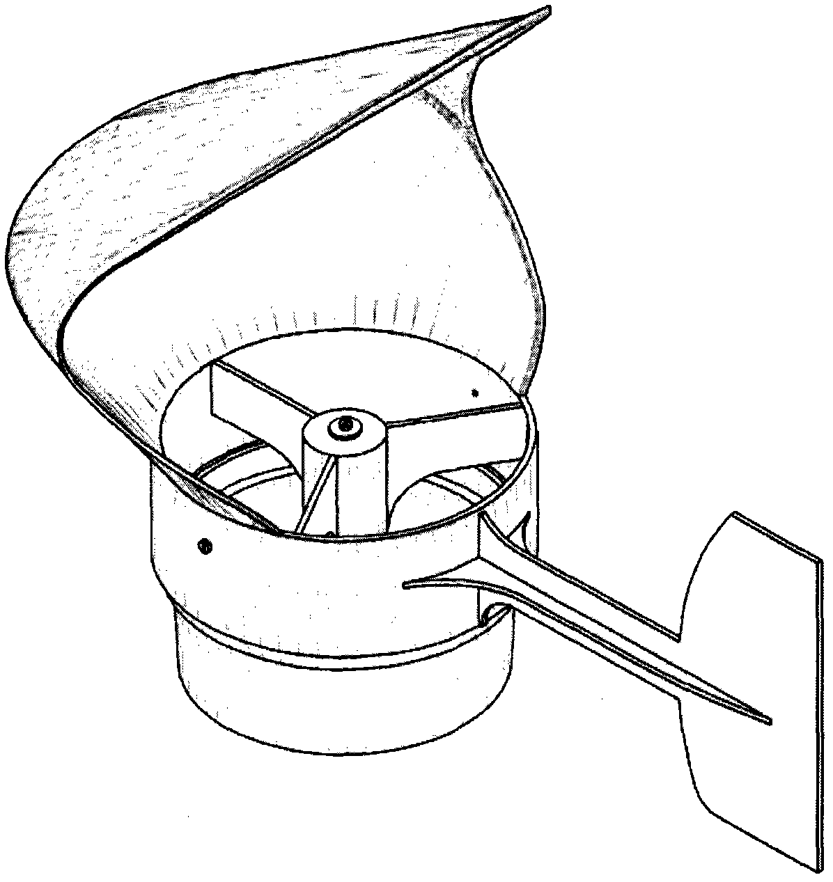 Wind-powered ventilator that creates positive and negative pressures