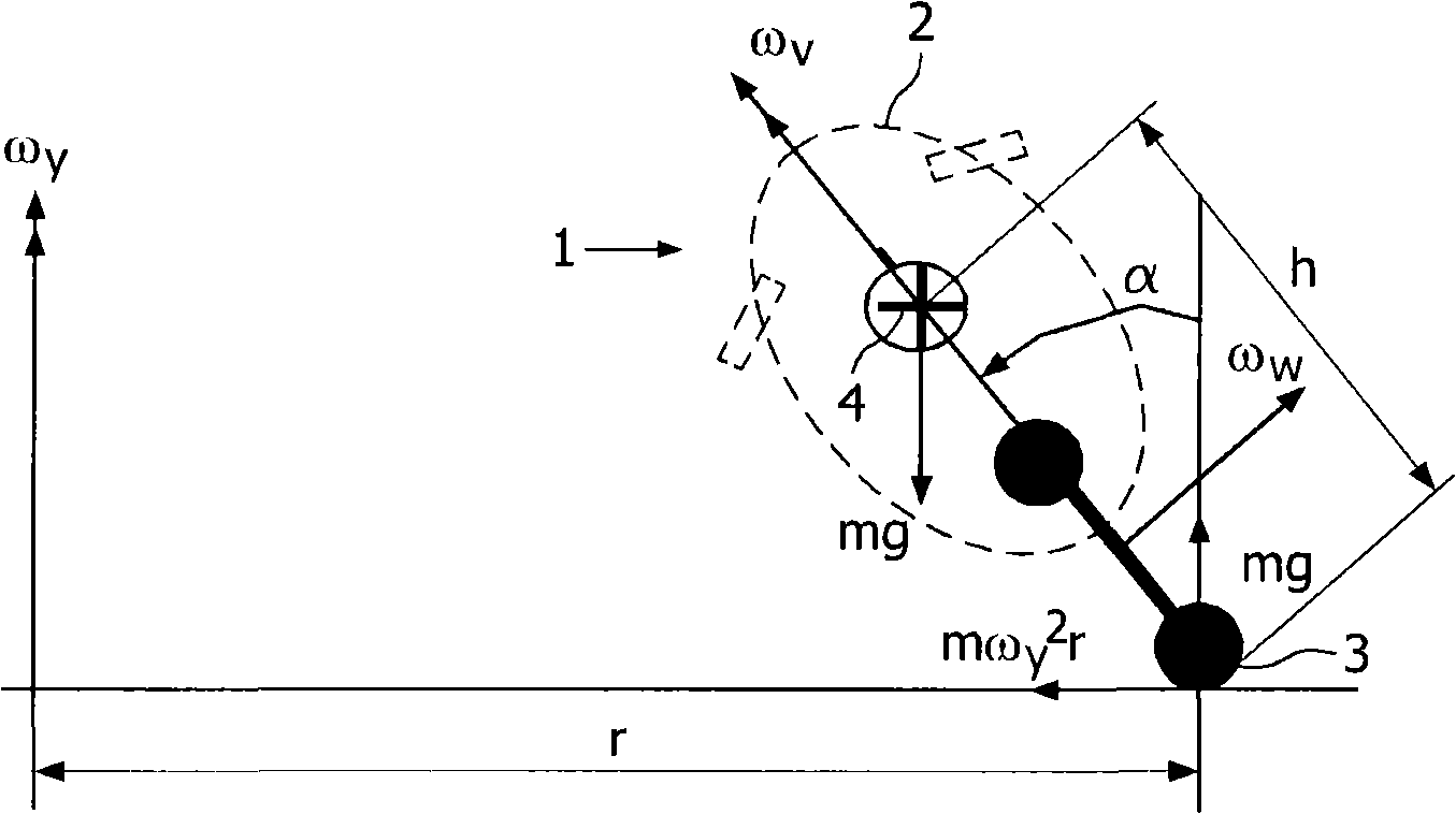 Apparatus and method for determining roll angle of a motorcycle