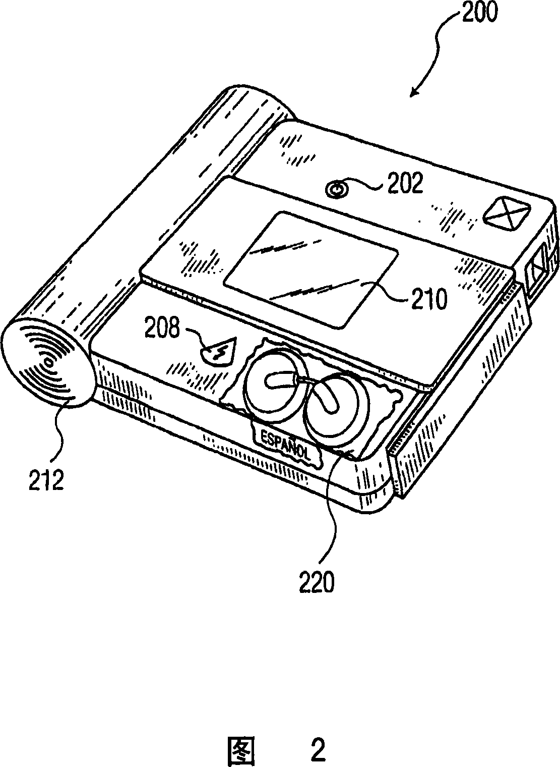 External defibrillator with multiple language prompting